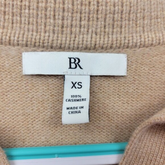 $220 MSRP Banana Republic 100% Cashmere Pullover Rugby Polo Sweater Size XS - Picture 7 of 15